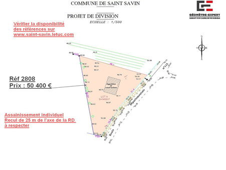 vente terrain Saint-Savin 50400 €