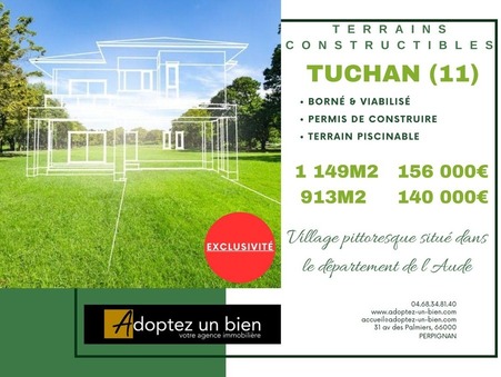Vente terrain Tuchan  140 000  €