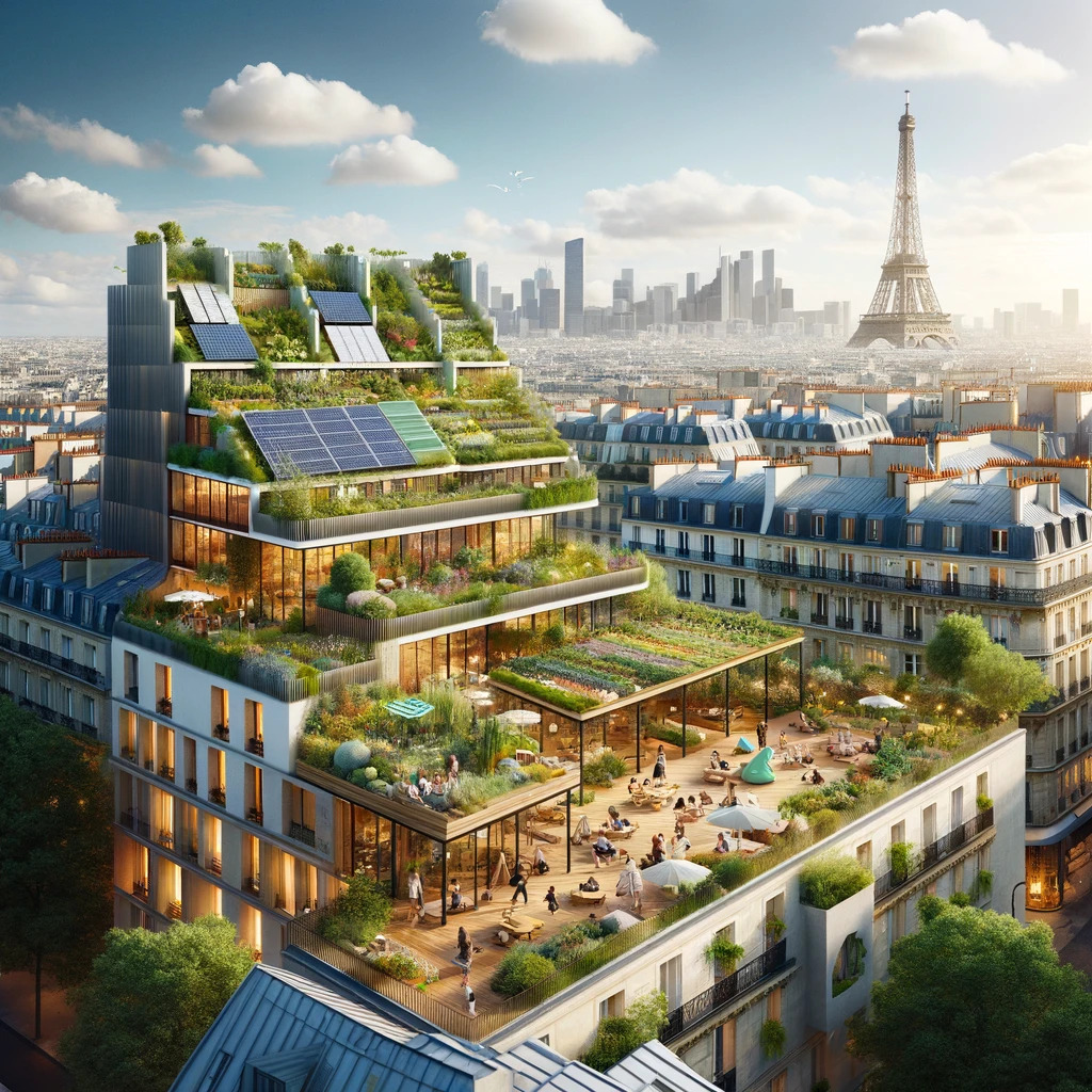Paris s'élève : Réinventer la ville lumière avec des constructions vertes sur les toits
