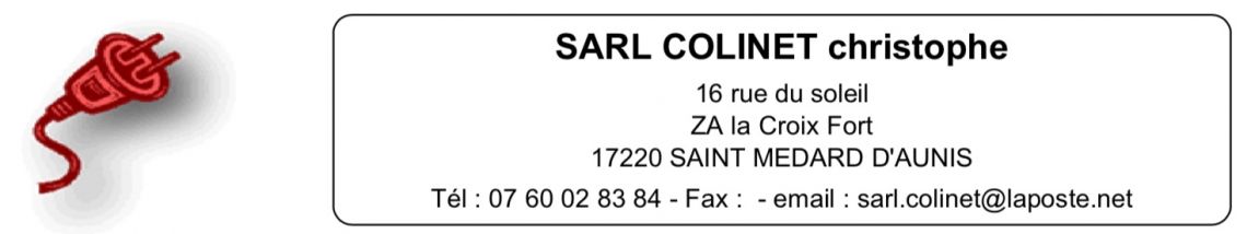SARL COLINET - ELECTRICITE ET DOMOTIQUE SARL COLINET - ELECTRICITE ET DOMOTIQUE