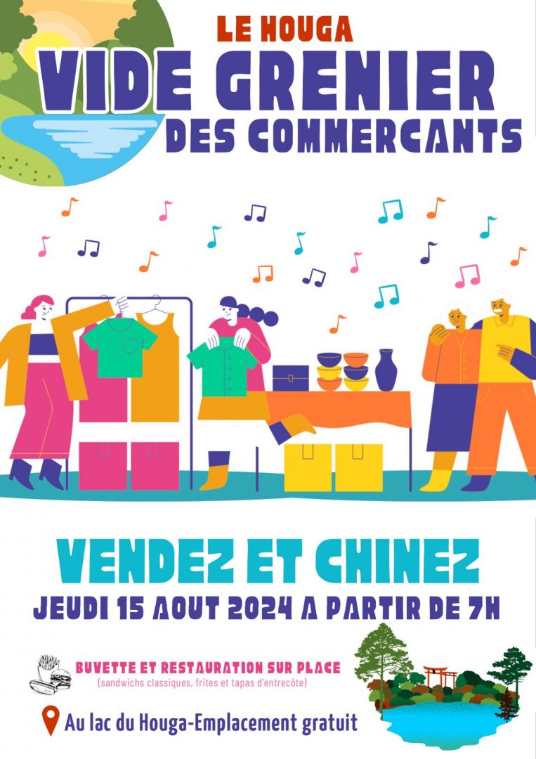 L'Agence participe à l'Organisation du Vide Grenier qui aura lieu le 15 août au Lac - Le Houga