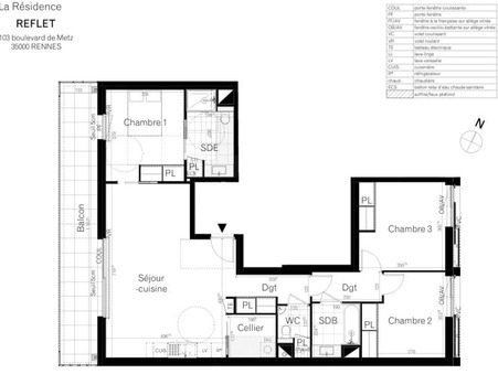 Appartement 680 000 €  Réf. CBN9975A Rennes