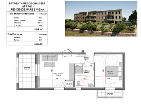 Vente Appartement ALGAJOLA Réf. 181 - Slide 2