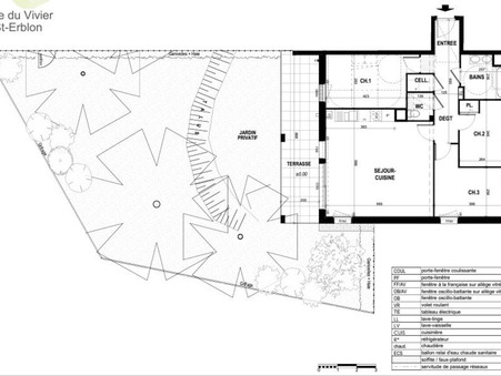 Appartement sur Saint Erblon ; 286 000 €  ; Vente Réf. CBN9175c