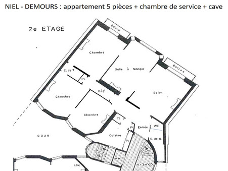A vendre appartement Paris 75017; 1 430 000 € 
