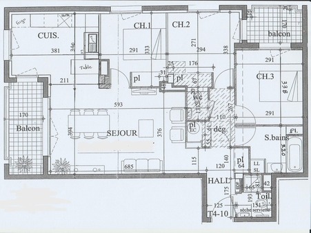 Appartement sur Clermont Ferrand ; 325 500 €  ; Vente Réf. SNM-4715