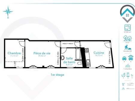 Appartement 99 900 €  sur Nemours (77140) - Réf. 204780
