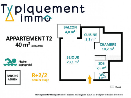 Vente appartement 128 500 €  Seilh