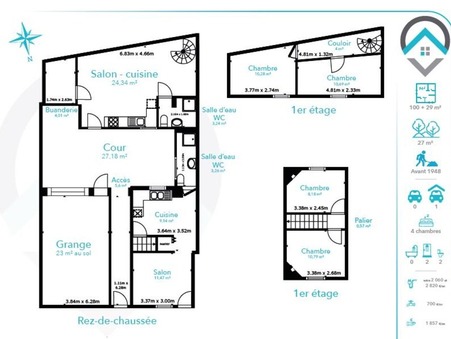 A vendre maison Nemours 77140; 199 000 € 