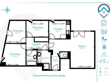 Appartement 333 000 €  Réf. 210647 Arpajon