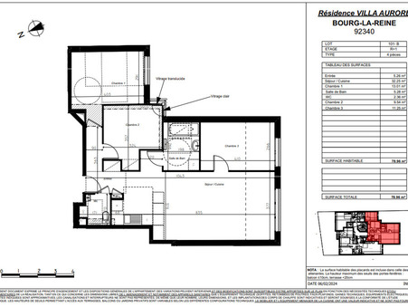 Appartement 699 500 €  sur Bourg la Reine (92340) - Réf. 733