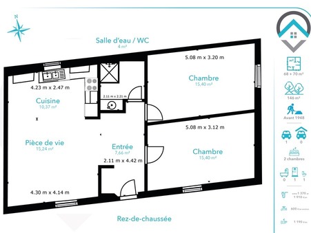 Maison 179 000 €  Réf. 212474 Champagne sur Seine