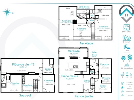 Maison 450 000 €  Réf. 212537 Bagneaux sur Loing