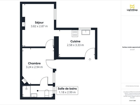 A vendre appartement Paris 75018; 255 000 € 