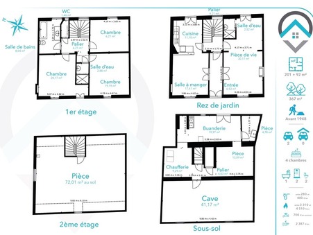 Maison sur Nemours ; 425 000 €  ; A vendre Réf. 212941