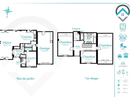 Appartement 414 000 €  Réf. 213261 Saint Fargeau Ponthierry