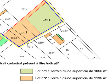 Vente terrain 25 000 €  Cartelègue