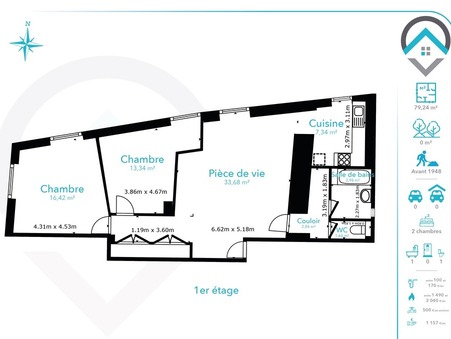 Vente appartement 179 000 €  Nemours