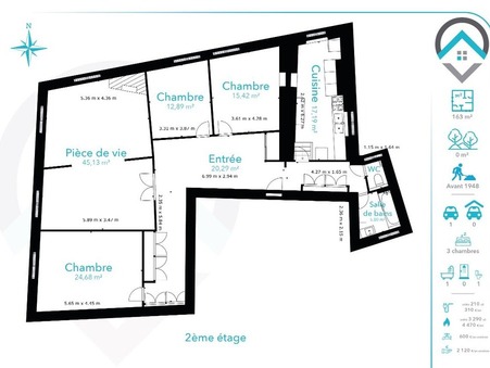 A vendre appartement Nemours 77140; 299 000 € 