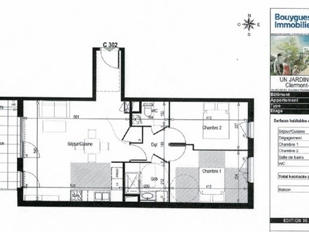 Appartement 752 €  sur Clermont Ferrand (63000) - Réf. 0045450216