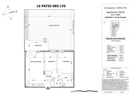 Appartement 260 000 €  Réf. A003A Le Muy
