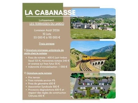 Vente land € 53 000  La Cabanasse