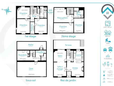 A vendre maison Nemours 77140; 399 900 &euro; 