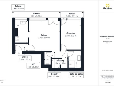 Appartement 405 000 &euro;  Réf. DOM26483 Paris