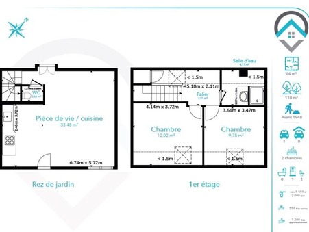 Appartement sur Moncourt Fromonville ; 180 000 &euro;  ; Achat Réf. 216214