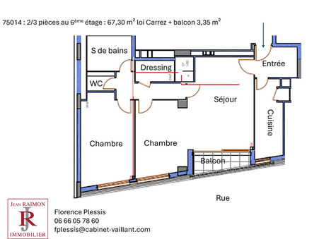 Appartement 597 000 &euro; sur Paris (75014) - Réf. 4696