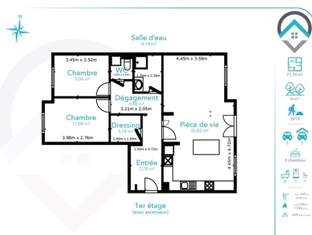 Appartement sur Saint Pierre Lès Nemours ; 225 000 &euro;  ; A vendre Réf. 218566