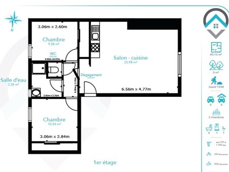 A vendre appartement Nemours 77140; 140 000 &euro; 