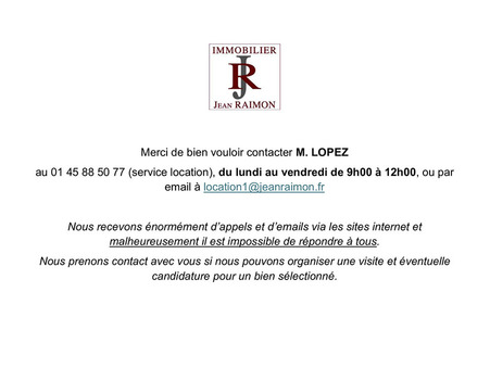 A louer appartement 1 266 &euro;  Paris