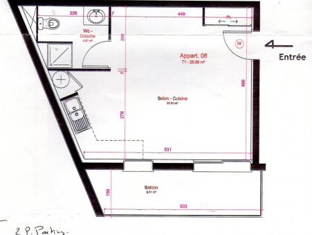 Appartement 644 &euro;  sur Gretz Armainvilliers (77220) - Réf. JPBA325