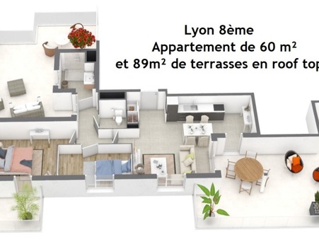 Vente Appartement LYON 8EME ARRONDISSEMENT Réf. 1037-E8-E4 - Slide 1