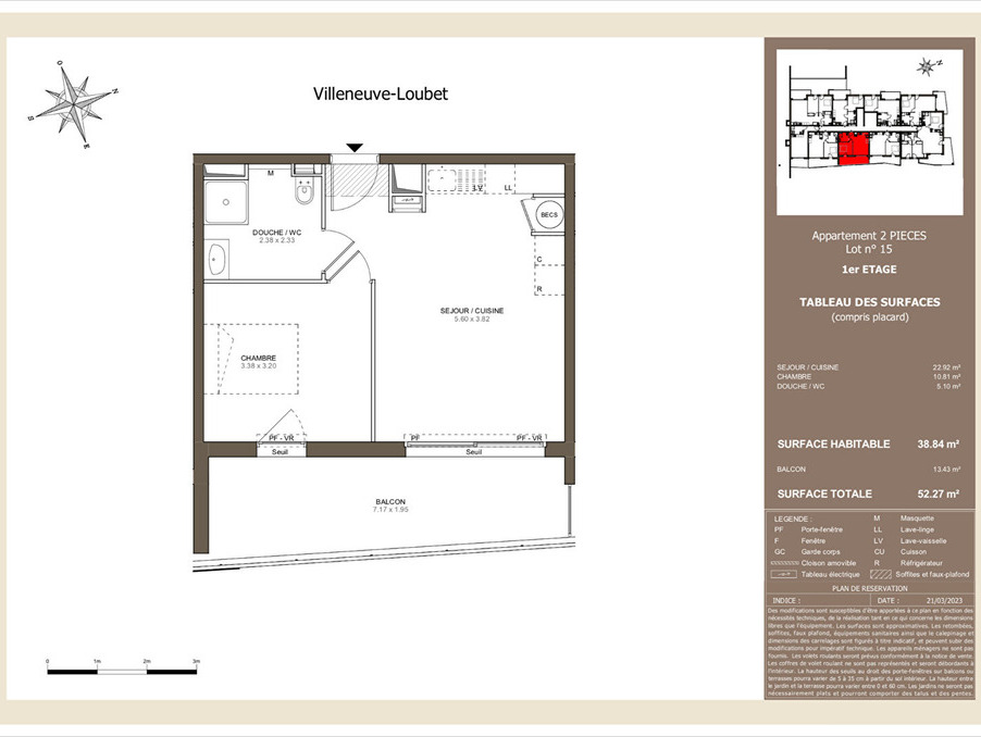Vente Appartement 39m² 2 Pièces à Villeneuve-Loubet (06270) - Home-Immo