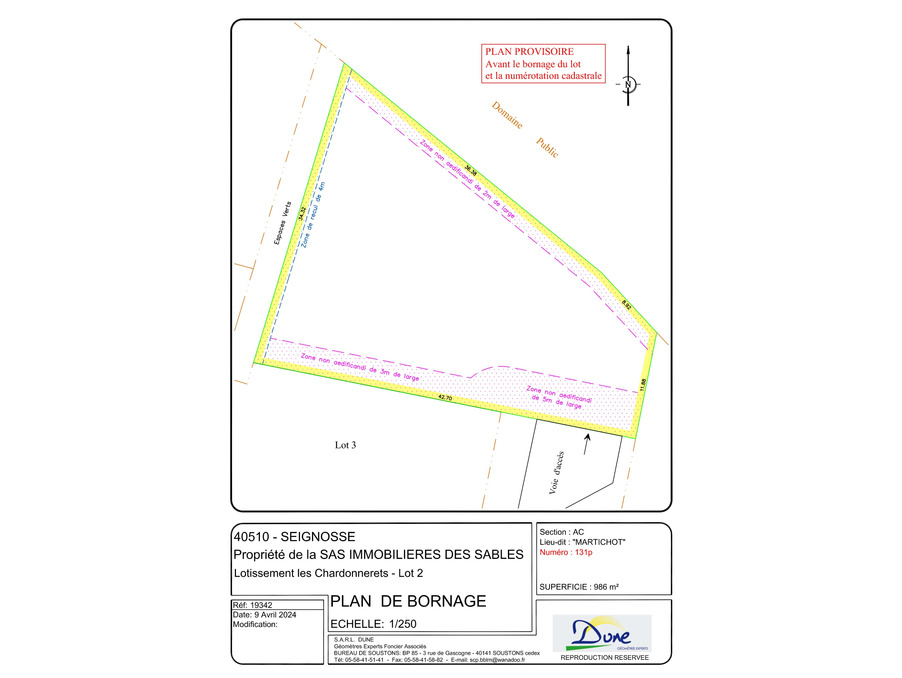 Achat terrain Seignosse Réf. Hs158132